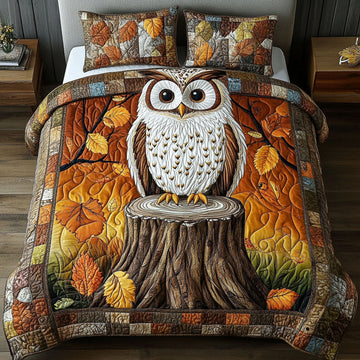 Autumn Perch 3-Piece Quilted Bedding Set
