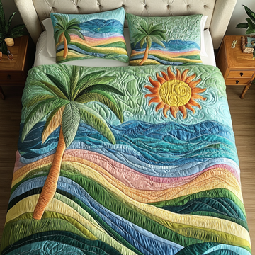 Beach Bliss Hawaii 3-Piece Quilted Bedding Set