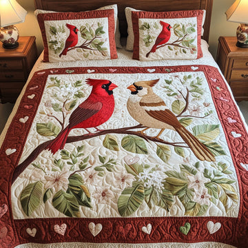 Blazing Affection 3-Piece Quilted Bedding Set