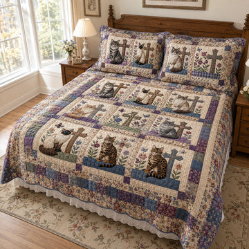 Blessed Paws Forever 3-Piece Quilted Bedding Set