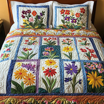 Blossom Patch 3-Piece Quilted Bedding Set