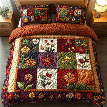 Botanical Charm 3-Piece Quilted Bedding Set