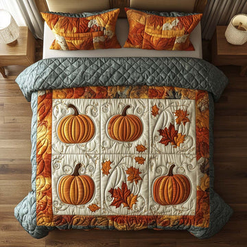 Bountiful Harvest Time 3-Piece Quilted Bedding Set