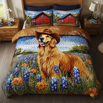 Cactus Cowboy 3-Piece Quilted Bedding Set