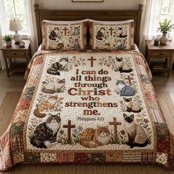 Cherished Companions 3-Piece Quilted Bedding Set