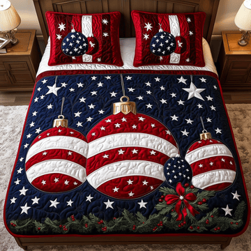 Christmas Victory 3-Piece Quilted Bedding Set