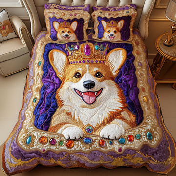 Crowned Charm 3-Piece Quilted Bedding Set