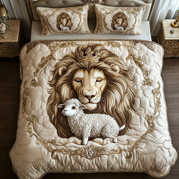 Crowned Strength 3-Piece Quilted Bedding Set