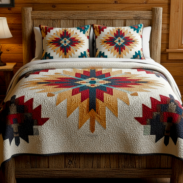 Desert Sunrise Medallion 3-Piece Quilted Bedding Set