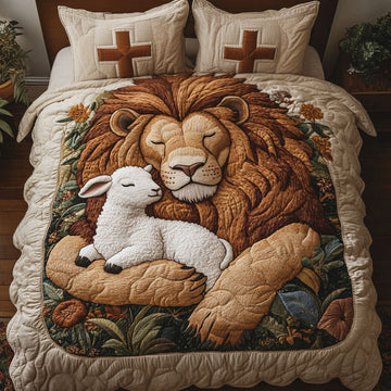Divine Rest Animal 3-Piece Quilted Bedding Set