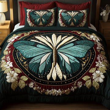 Dreamy Wings Butterfly 3-Piece Quilted Bedding Set