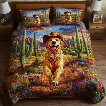 Dusty Paws 3-Piece Quilted Bedding Set