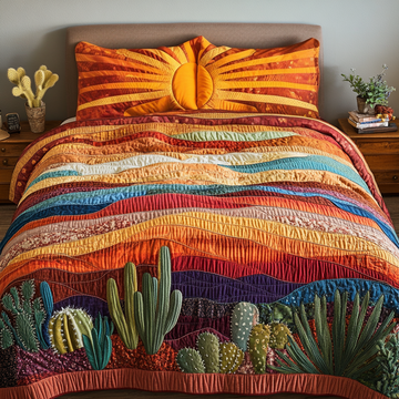 Earth Layers 3-Piece Quilted Bedding Set