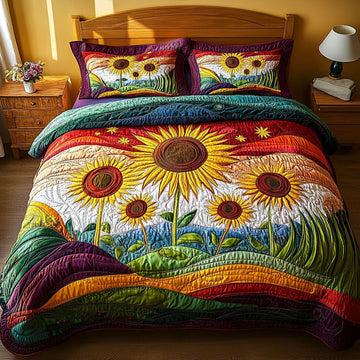 Endless Summer Bloom 3-Piece Quilted Bedding Set