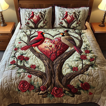 Eternal Wings Bird 3-Piece Quilted Bedding Set