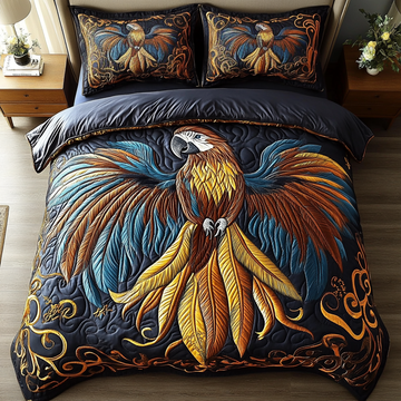 Exotic Screech 3-Piece Quilted Bedding Set