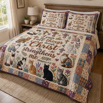 Faithful Companion 3-Piece Quilted Bedding Set
