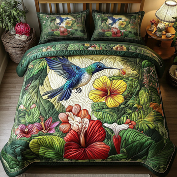 Feathered Delight 3-Piece Quilted Bedding Set