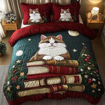 Feline Fantasy Household Pets 3-Piece Quilted Bedding Set