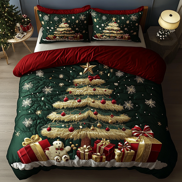 Festive Fir Magic 3-Piece Quilted Bedding Set