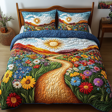 Floral Dream Sping 3-Piece Quilted Bedding Set