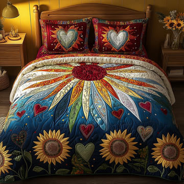 Floral Vista 3-Piece Quilted Bedding Set