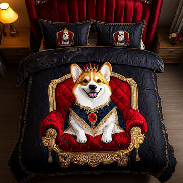 Fluffy Majesty 3-Piece Quilted Bedding Set