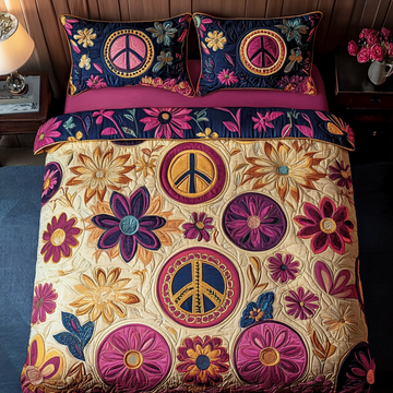 Fresh Blossoms 3-Piece Quilted Bedding Set