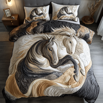 Galloping Glory 3-Piece Quilted Bedding Set