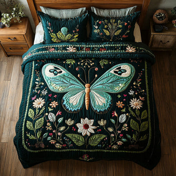Garden Flight Animal 3-Piece Quilted Bedding Set
