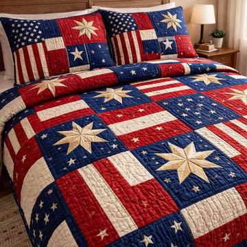 Glory Patch 3-Piece Quilted Bedding Set