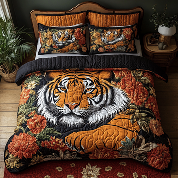 Golden Jungle 3-Piece Quilted Bedding Set