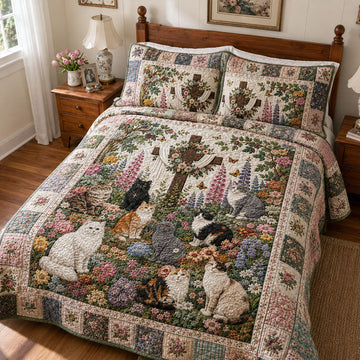 Grace In Every Paw 3-Piece Quilted Bedding Set