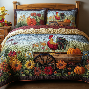 Harvest Hues 3-Piece Quilted Bedding Set