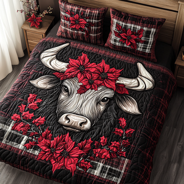 Highland Moo Magic Animal 3-Piece Quilted Bedding Set