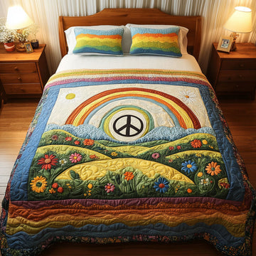 Hippie Valley 3-Piece Quilted Bedding Set