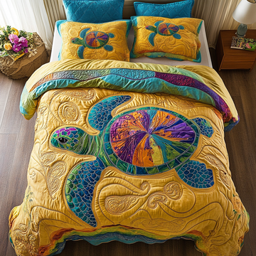 Island Bliss Ocean 3-Piece Quilted Bedding Set