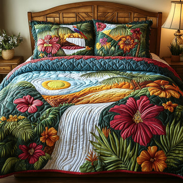 Jungle Dreams 3-Piece Quilted Bedding Set