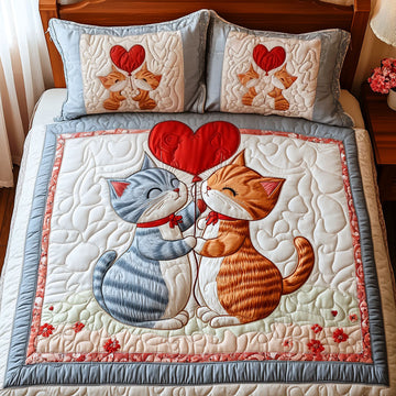 Kitty Couple 3-Piece Quilted Bedding Set