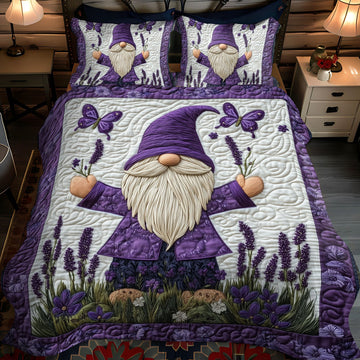 Lavender Whisperer 3-Piece Quilted Bedding Set