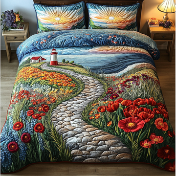 Lighthouse Dreams 3-Piece Quilted Bedding Set