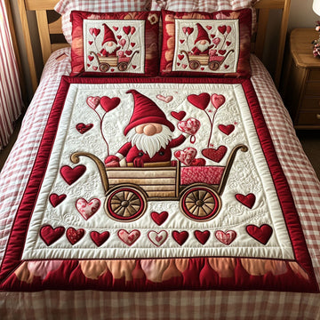 Love Under The Hat 3-Piece Quilted Bedding Set