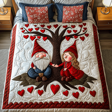 Loving Gnome Haven 3-Piece Quilted Bedding Set