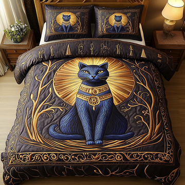 Lunar Guardian 3-Piece Quilted Bedding Set