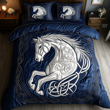 Majestic Hooves Animal 3-Piece Quilted Bedding Set