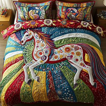 Classic Majestic Mane 3-Piece Quilted Bedding Set
