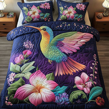 Midnight Harmony 3-Piece Quilted Bedding Set