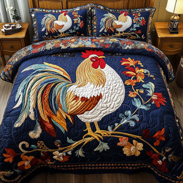 Morning Crow 3-Piece Quilted Bedding Set