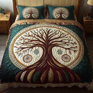 Classic Mystic Roots 3-Piece Quilted Bedding Set