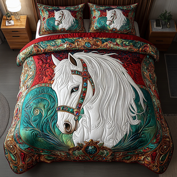 Neutral Windrunner 3-Piece Quilted Bedding Set